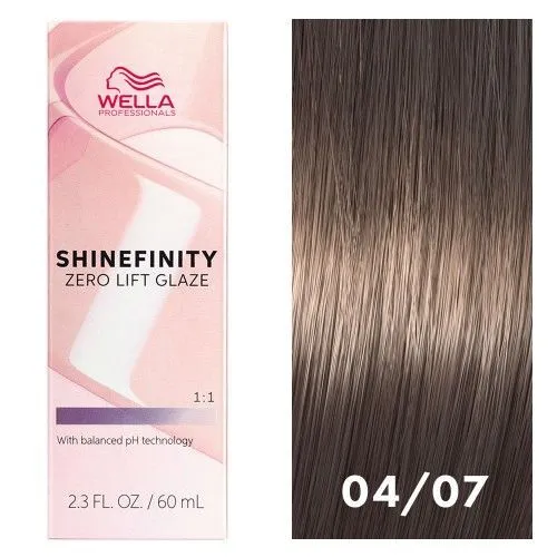 картинка Wella Shinefinity гель-крем краска 04/07 горький шоколад фото