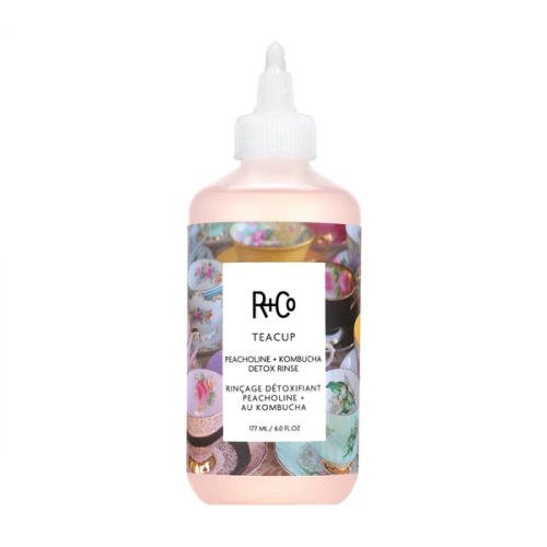 картинка TEACUP Peacholine + Kombucha Detox Rinse - ЧАШКА ЧАЯ детокс-кондиционер с экстрактом листьев персика и чайного гриба 177 мл фото